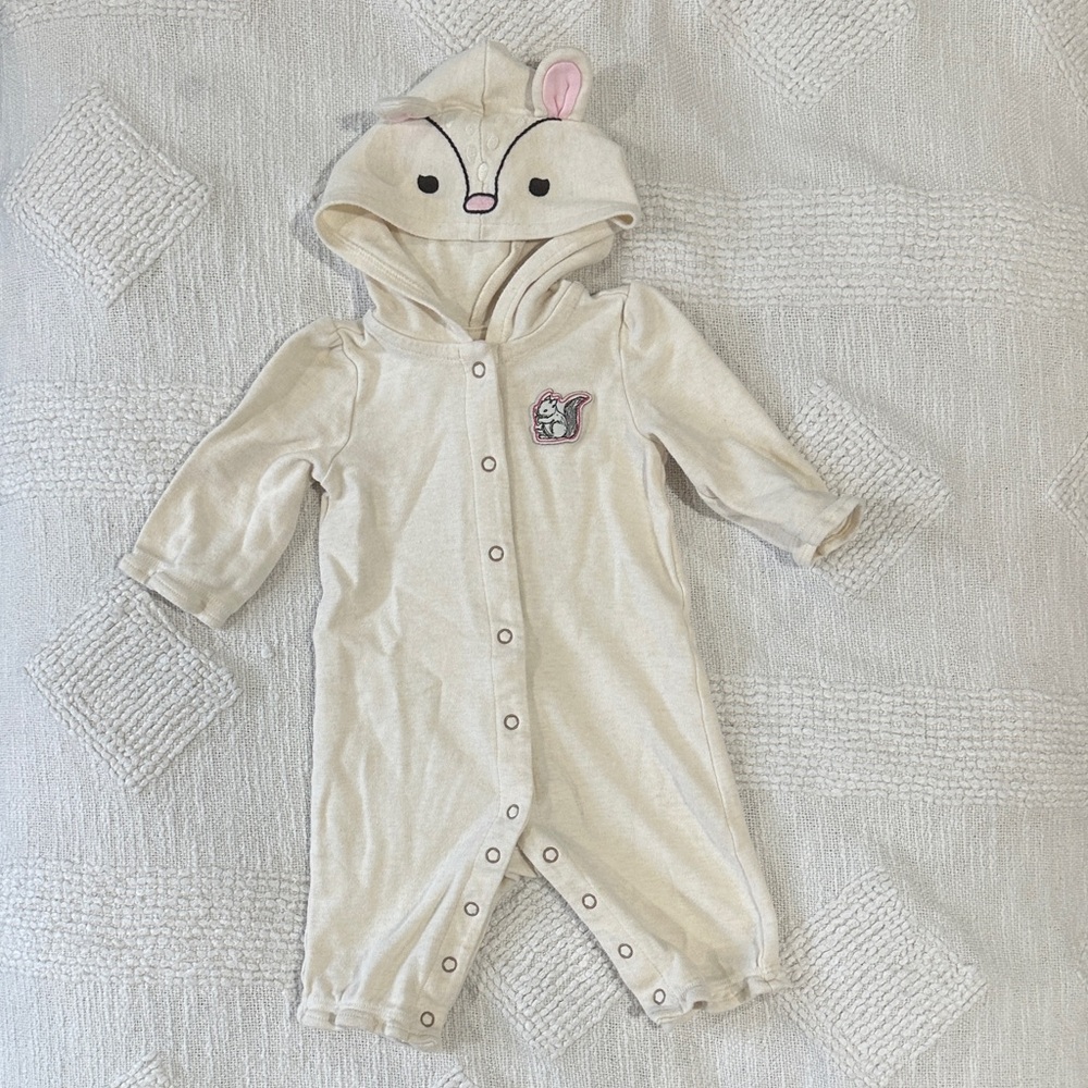 Gymboree Cream Baby Onesie with Hood